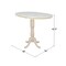 International Concepts Round 36 in Rd Top Pedestal Table, 12 in Leaf, 40.9 inH, Adjustable Height, Unfinished, 36 in W, Wood K-36RXT-6B-2 - alternate 6